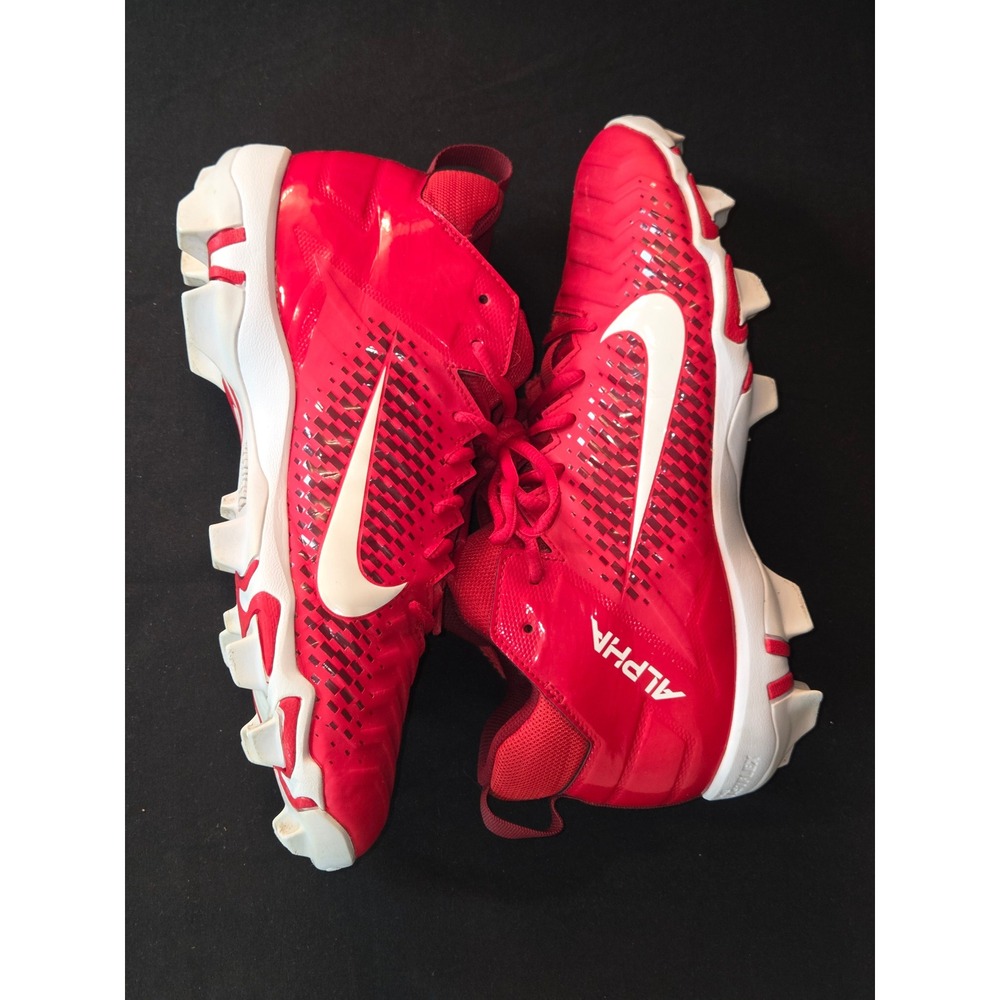 Nike Alpha Men's Red Football Cleats Size 8.5 AQ7653 600